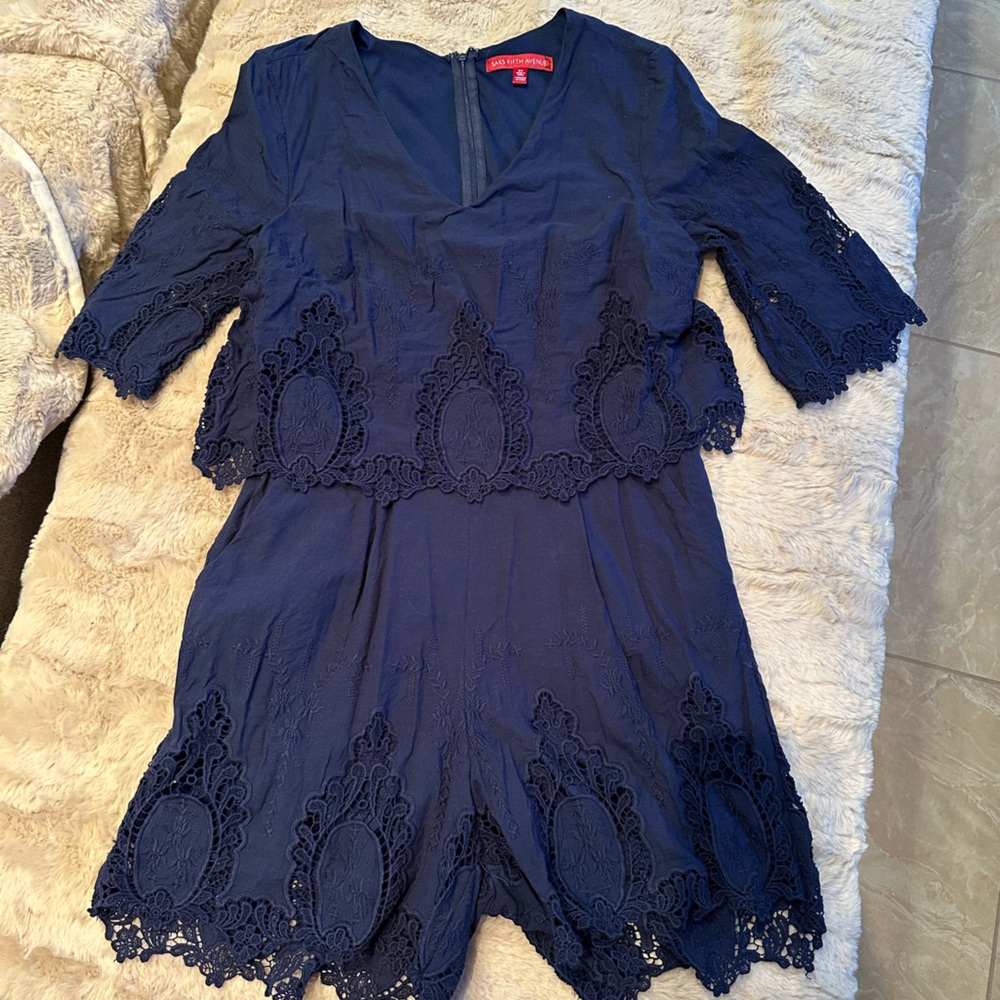 Saks Fifth Avenue Midnight Blue Garment romper size small